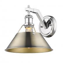  3306-1W CH-AB - Orwell 1-Light Wall Sconce in Chrome with Aged Brass